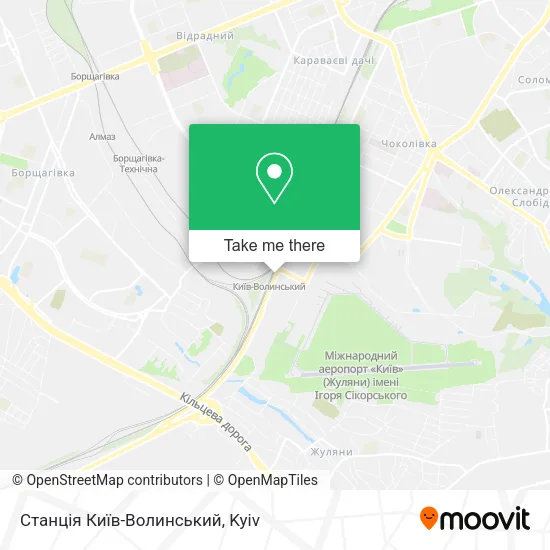 Карта Станція Київ-Волинський