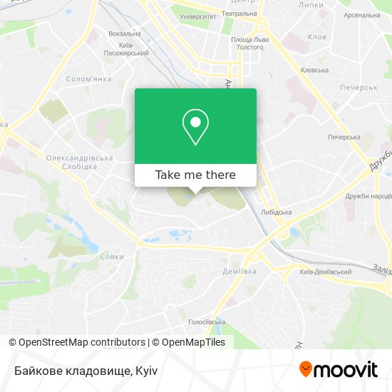Карта Байкове кладовище