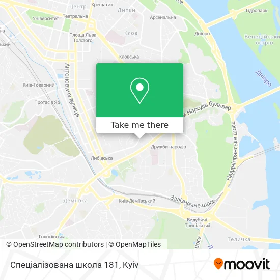 Спеціалізована школа 181 map