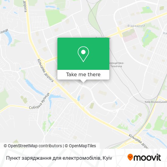 Пункт заряджання для електромобілів map