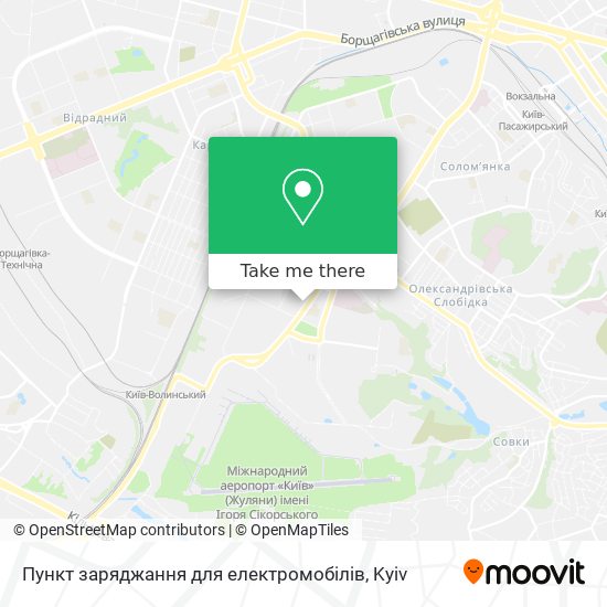 Пункт заряджання для електромобілів map