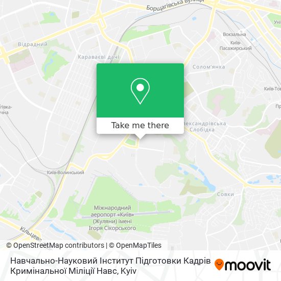Карта Навчально-Науковий Інститут Підготовки Кадрів Кримінальної Міліції Навс