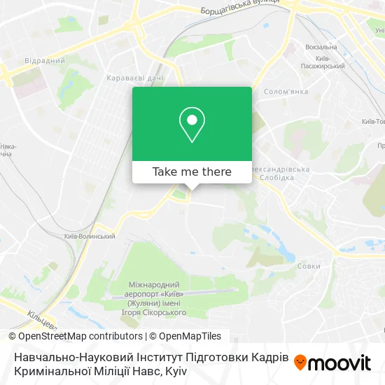 Карта Навчально-Науковий Інститут Підготовки Кадрів Кримінальної Міліції Навс