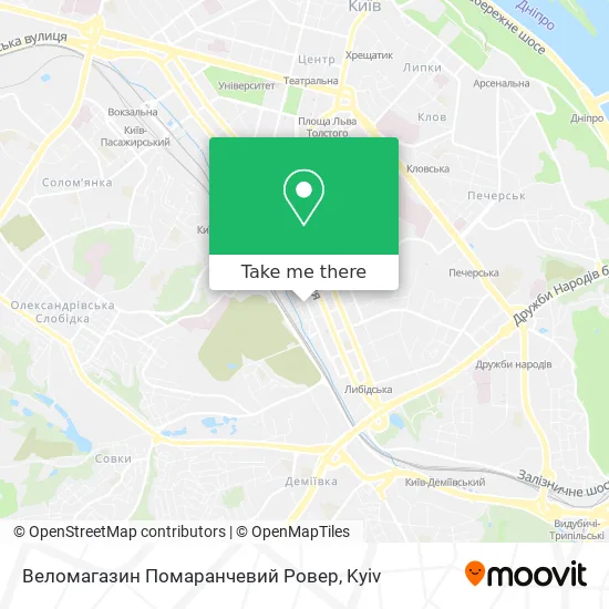 Карта Веломагазин Помаранчевий Ровер