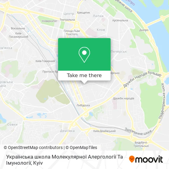 Карта Українська школа Молекулярної Алергології Та Імунології