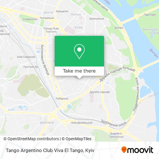 Tango Argentino Club Viva El Tango map