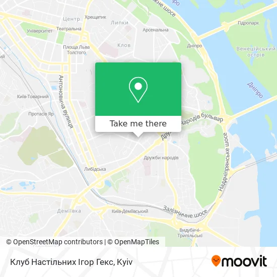Клуб Настільних Ігор Гекс map