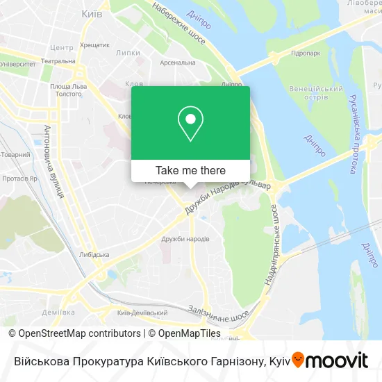 Карта Військова Прокуратура Київського Гарнізону