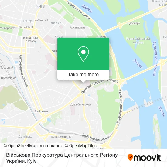 Карта Військова Прокуратура Центрального Регіону України