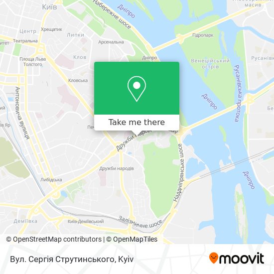 Вул. Сергія Струтинського map