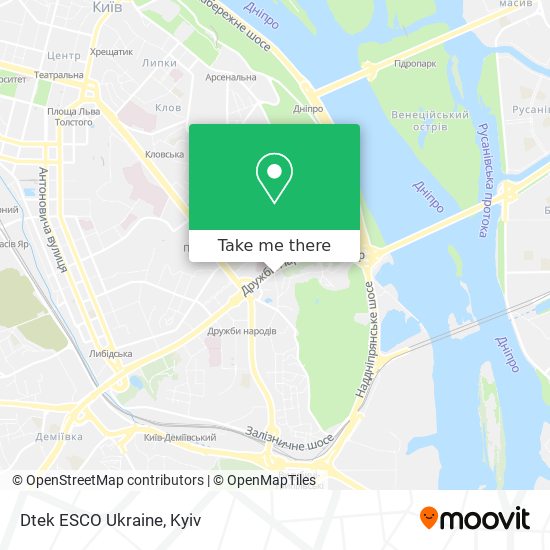 Карта Dtek ESCO Ukraine