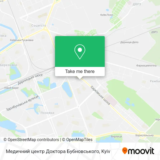Карта Медичний центр Доктора Бубновського