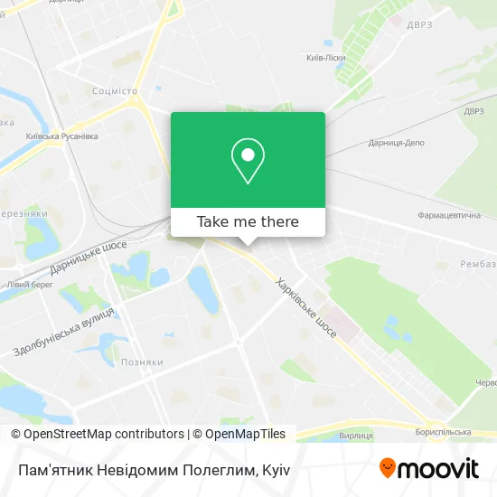 Пам'ятник Невідомим Полеглим map