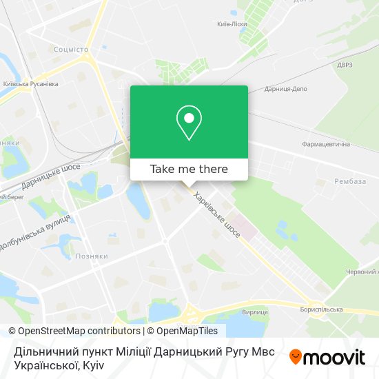 Дільничний пункт Міліції Дарницький Ругу Мвс Української map