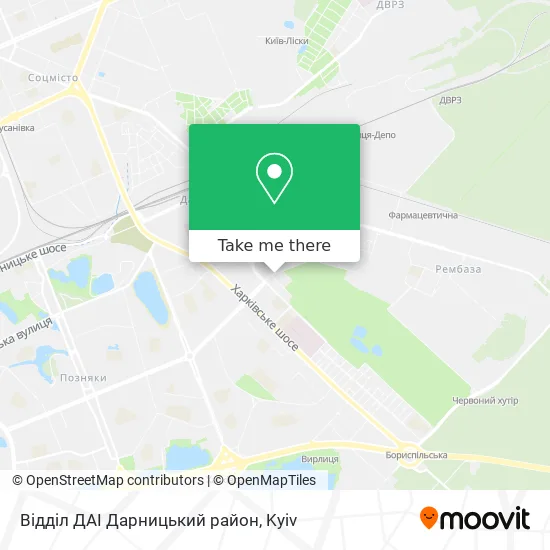 Відділ ДАІ Дарницький район map