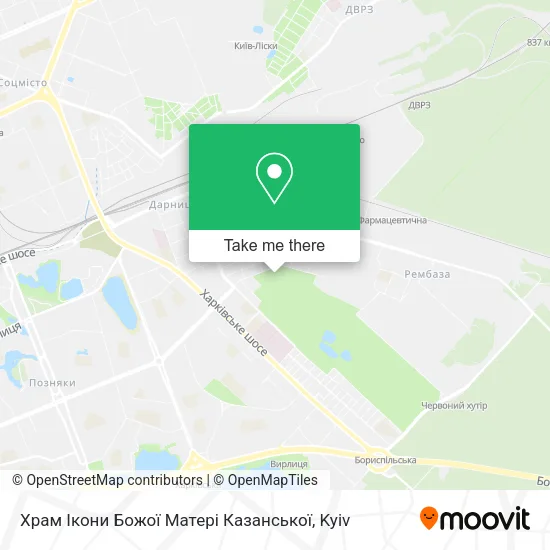 Карта Храм Ікони Божої Матері Казанської