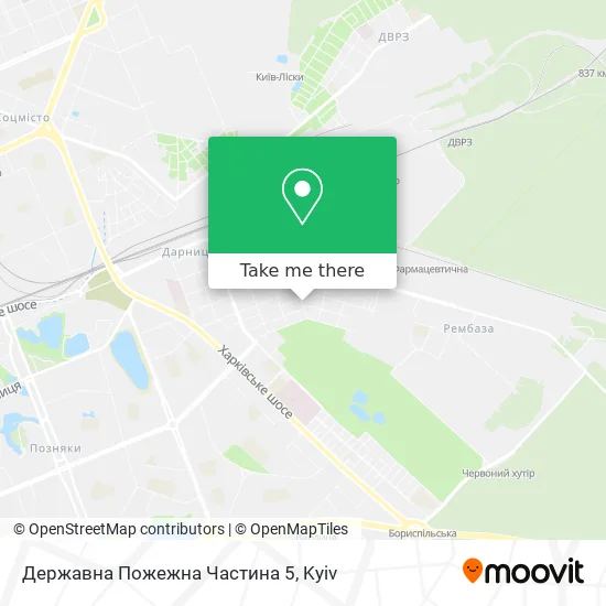 Карта Державна Пожежна Частина 5
