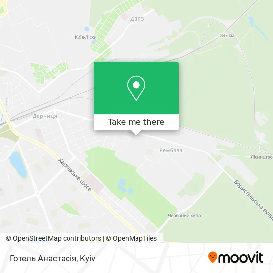 Карта Готель Анастасія