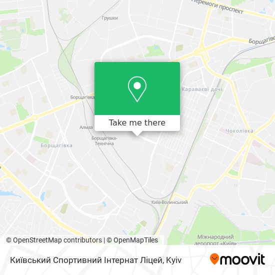 Карта Київський Спортивний Інтернат Ліцей
