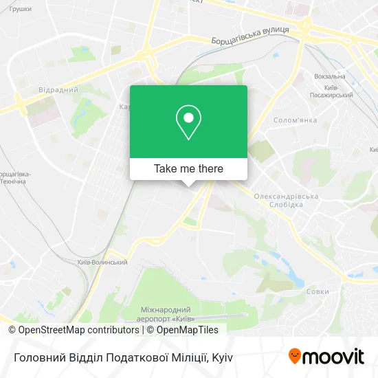 Карта Головний Відділ Податкової Міліції