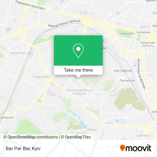 Карта Bar Par Bar