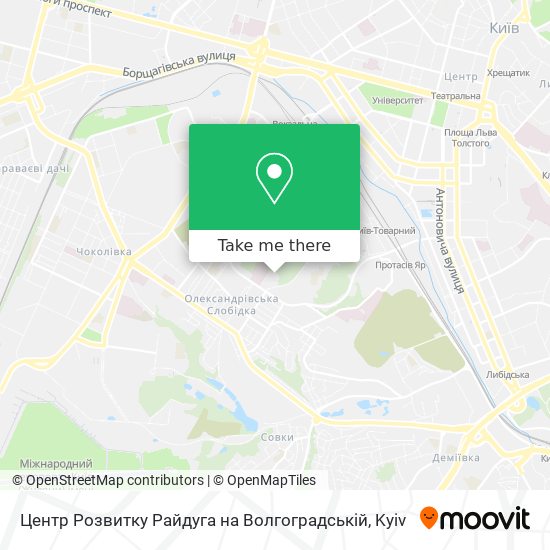 Карта Центр Розвитку Райдуга на Волгоградській