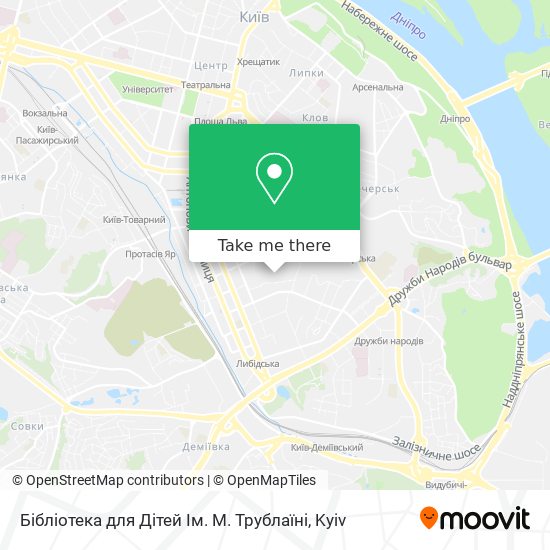 Бібліотека для Дітей Ім. М. Трублаїні map