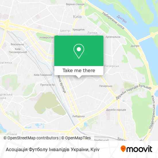 Карта Асоціація Футболу Інвалідів України