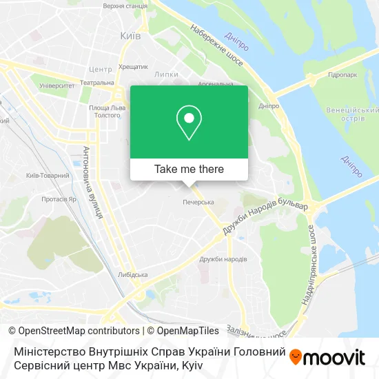 Міністерство Внутрішніх Справ України Головний Сервісний центр Мвс України map
