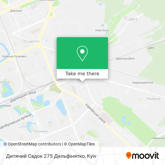 Дитячий Садок 275 Дельфінятко map