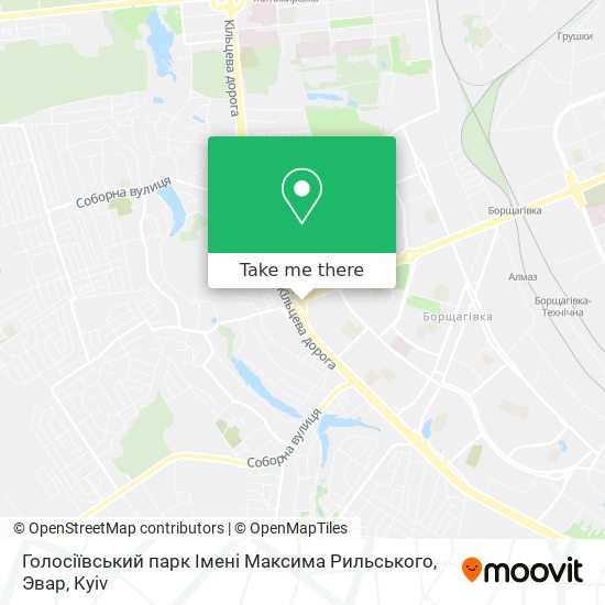 Голосіївський парк Імені Максима Рильського, Эвар map