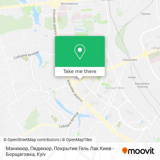 Маникюр, Педикюр, Покрытие Гель Лак Киев - Борщаговка map