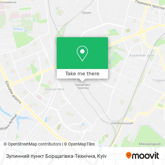 Зупинний пункт Борщагівка-Технічна map