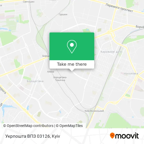 Карта Укрпошта ВПЗ 03126