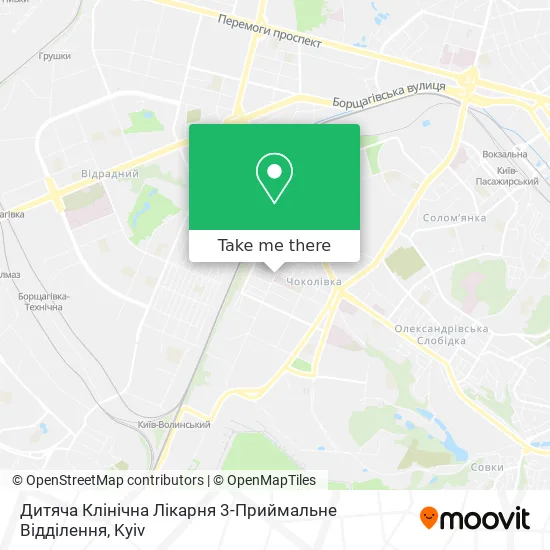 Дитяча Клінічна Лікарня 3-Приймальне Відділення map