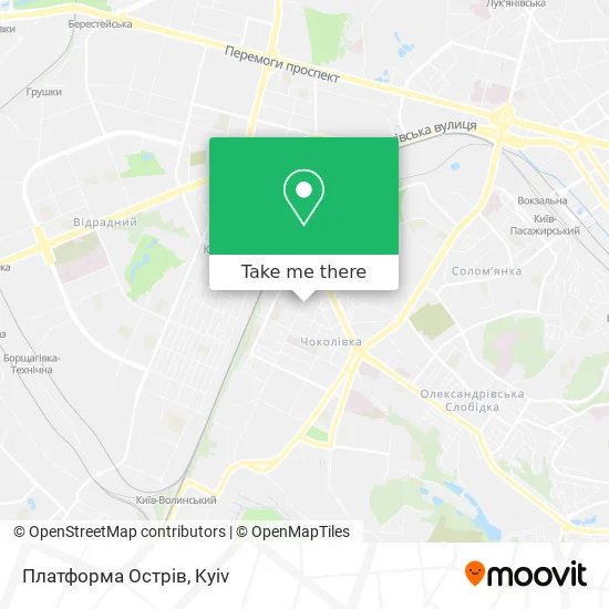 Платформа Острів map