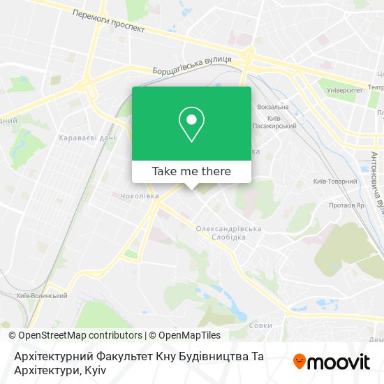 Карта Архітектурний Факультет Кну Будівництва Та Архітектури