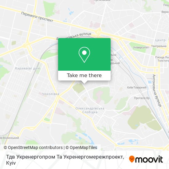 Тдв Укренергопром Та Укренергомережпроект map