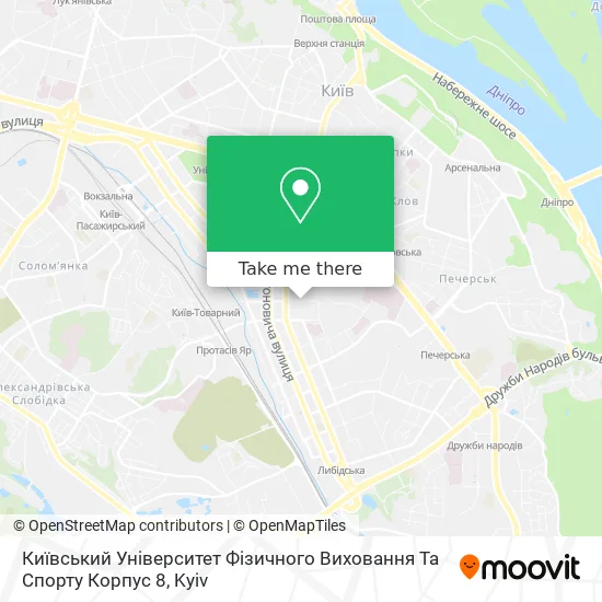 Київський Університет Фізичного Виховання Та Спорту Корпус 8 map