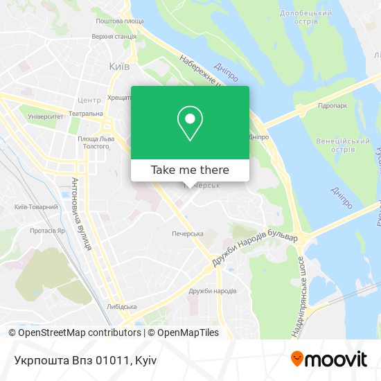 Укрпошта Впз 01011 map