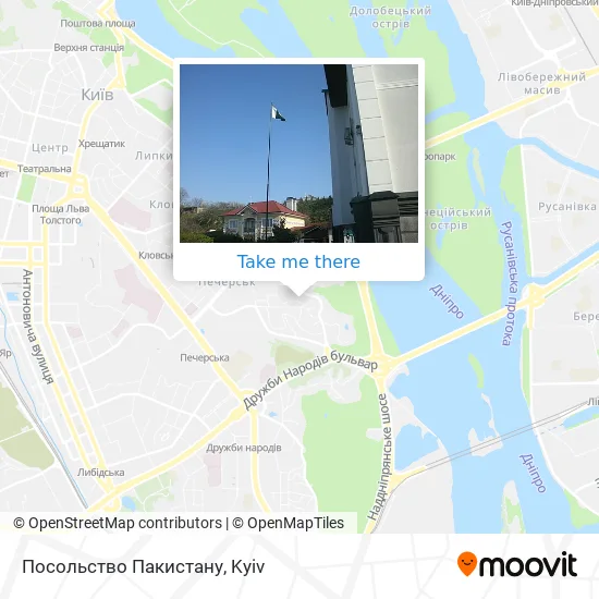 Карта Посольство Пакистану