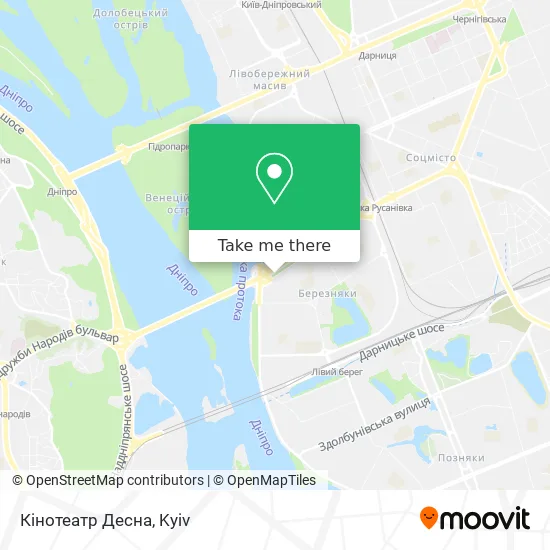 Карта Кінотеатр Десна