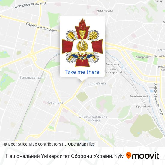 Національний Університет Оборони України map