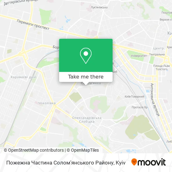 Карта Пожежна Частина Солом'янського Району