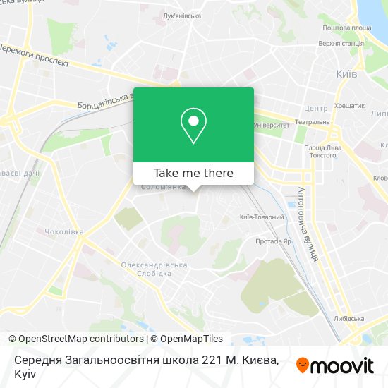 Середня Загальноосвітня школа 221 М. Києва map