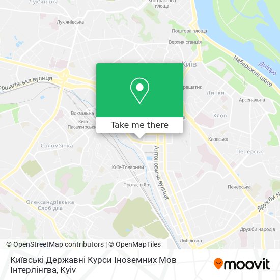 Київські Державні Курси Іноземних Мов Інтерлінгва map