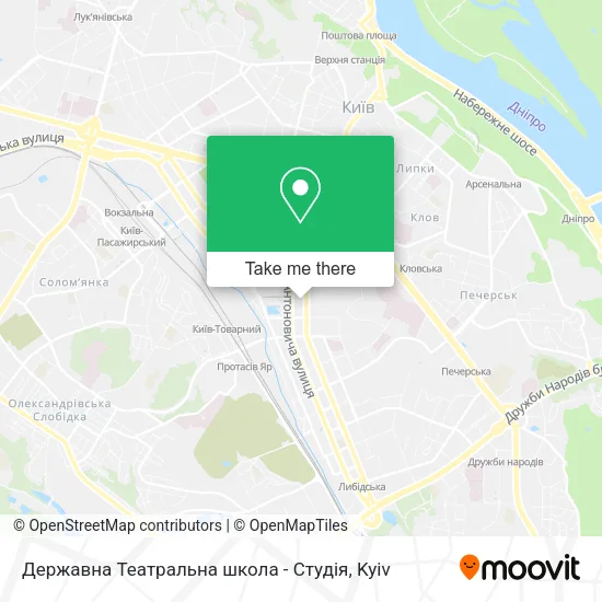 Карта Державна Театральна школа - Студія