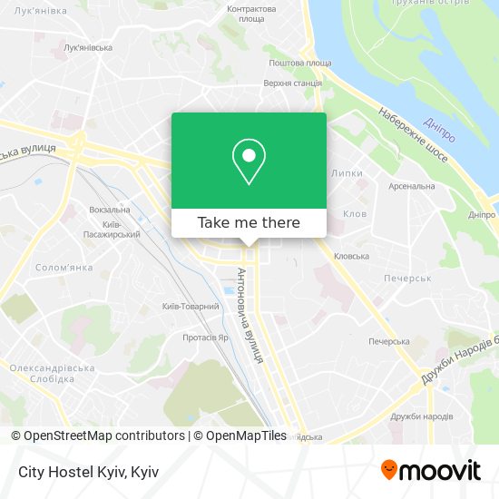 City Hostel Kyiv map