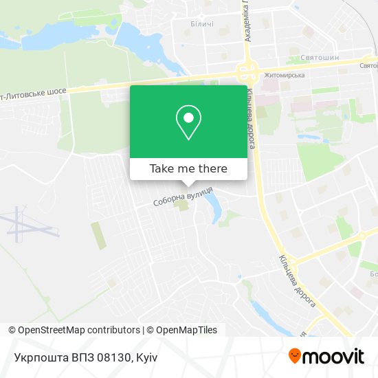 Укрпошта ВПЗ 08130 map