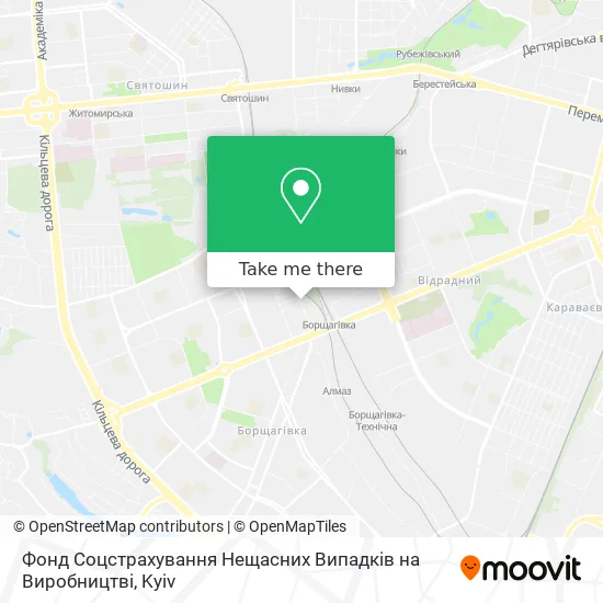 Карта Фонд Соцстрахування Нещасних Випадків на Виробництві